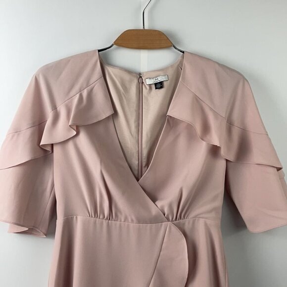 ** H Halston Primrose Light Pink Flutter Dress US 2 - Picture 10 of 10